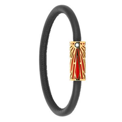 Meisterstück The Origin Soft Leather Bracelet, Length 17.5 cm to 18.5 cm - MB132974 - Montblanc