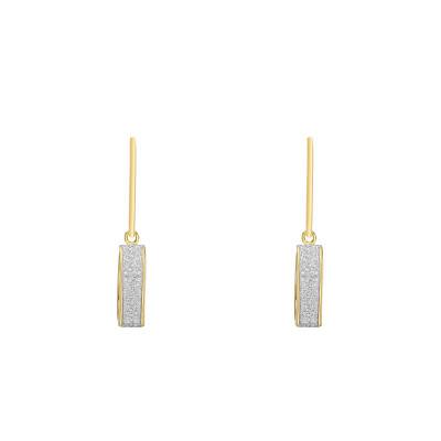 Boucles d'Oreilles Pailletées en Or Jaune 375 - Emanessence