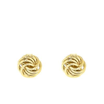 Boucles d'Oreilles Multi-Nœuds en Or Jaune 375 - Emanessence