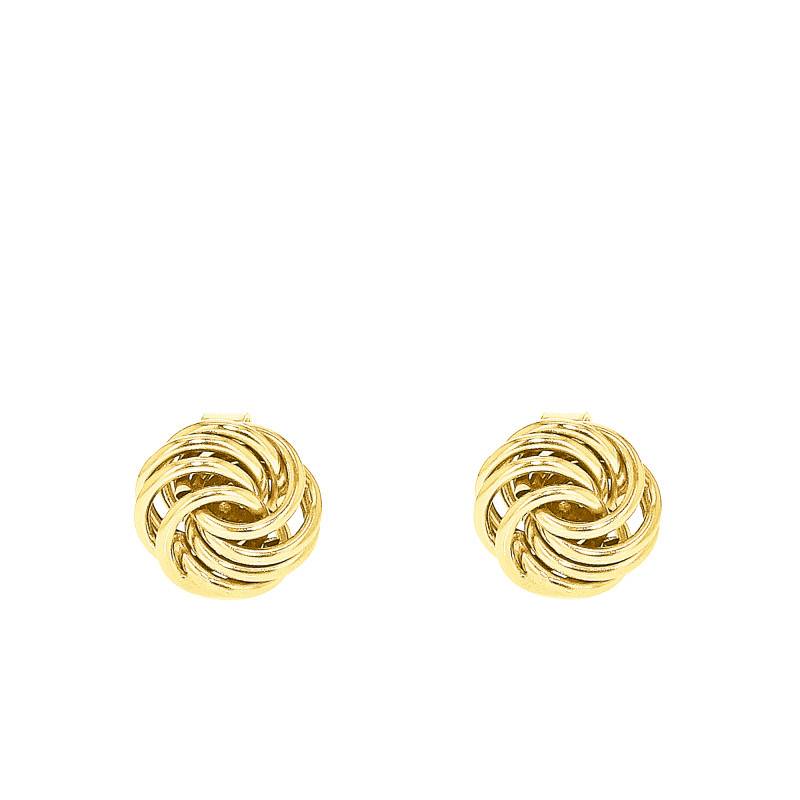 375 Yellow Gold Multi-Knot Earrings - Emanessence