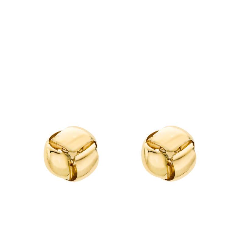 Knot Yellow Gold 375 Earrings - Emanessence