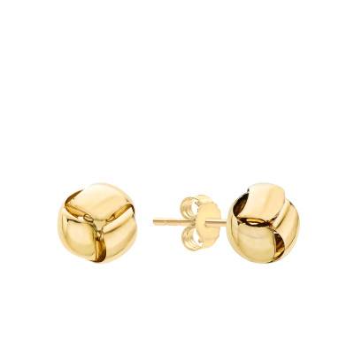 Knot Yellow Gold 375 Earrings - Emanessence
