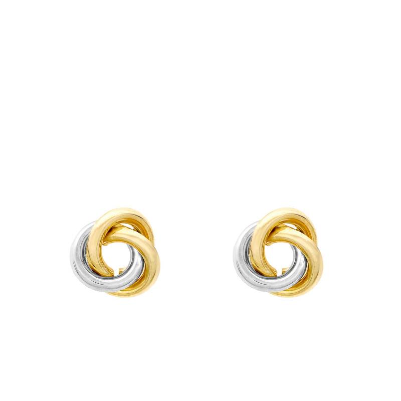 Knot Earrings in 2-Color 375/1000 Gold - Emanessence