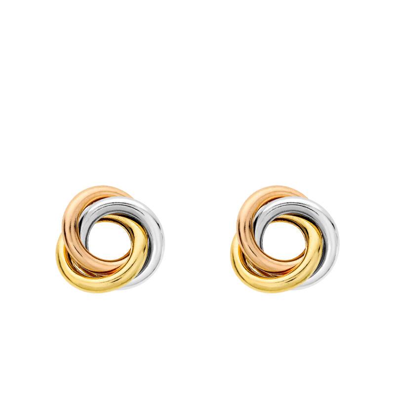 Knot Earrings in 3-Color 375/1000 Gold - Emanessence