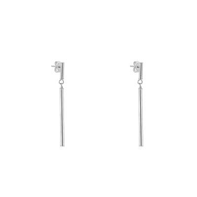 Boucles d'Oreilles Nunchaku en Or Blanc 375 - Emanessence