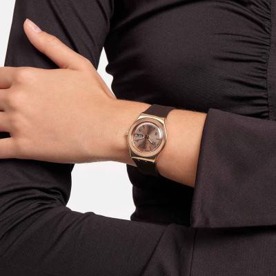 Swatch Irony Medium Brownee YLG701 Watch - Swatch