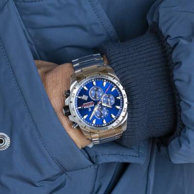 Montre Chrono Sport acier gris et bleu foncé F20463/2 - Festina