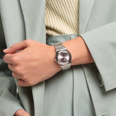 Watch Irony Medium Pinkaround YLS455GC - Swatch