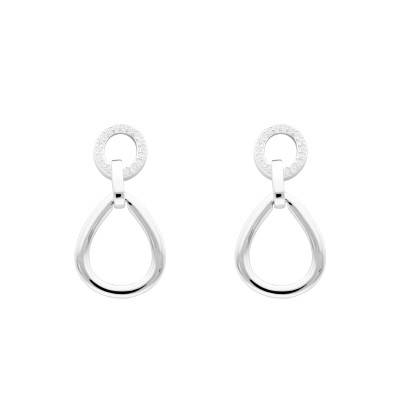 Boucles d'Oreilles Pendantes en Argent 925 & Oxydes de Zirconium - Emanessence