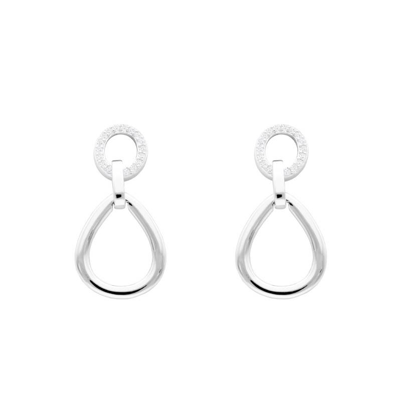 925 Silver & Cubic Zirconia Drop Earrings - Emanessence