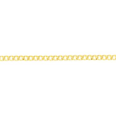 375 Yellow Gold Heart Anklet, Length 25 cm - Manillon