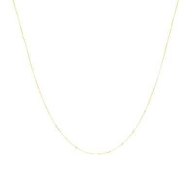 375/1000 Yellow Gold Box Chain, 40 cm Length, 0.50 mm Width - Manillon