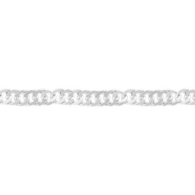 Singapore Chain Bracelet in 925 Silver, Length 18 cm - Manillon