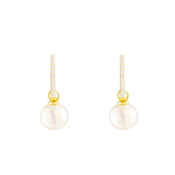Boucles D'Oreilles En Perle D'Eau Douce Et Argent 925 - Forme Goutte - Cadeau Femme Élégant