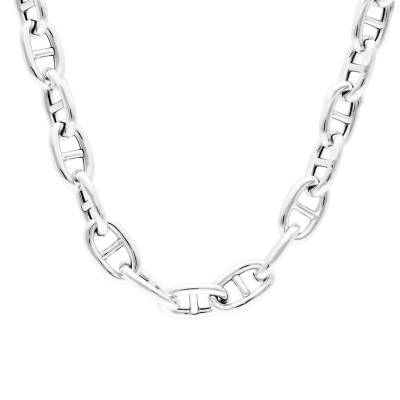 Chaîne Maille Marine en Argent 925, Longueur 44 cm - Manillon