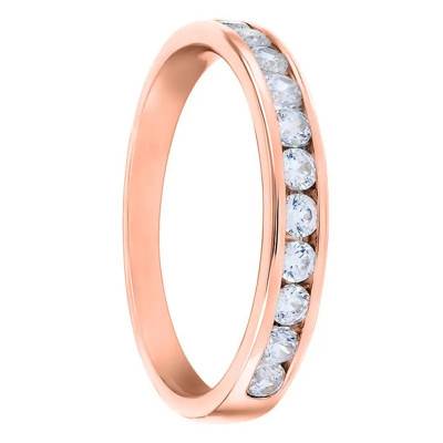 Alliance Demi-Tour Anténor en Or Rose 750 & Diamants GSI2 0,40 ct - Alliantine