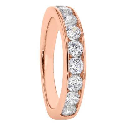 Alliance Demi-Tour Anténor en Or Rose 750 & Diamants GSI2 1 ct - Alliantine