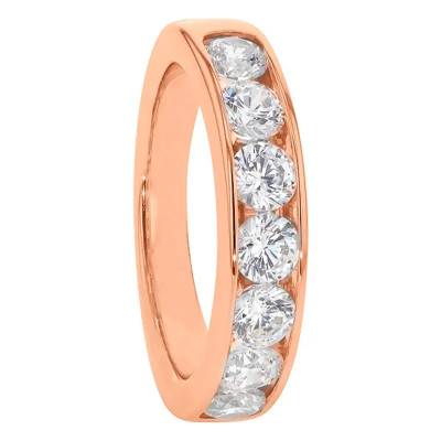 Alliance Demi-Tour Anténor en Or Rose 750 & Diamants GSI2 1,30 ct - Alliantine
