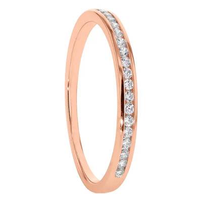 Alliance Demi-Tour Anténore en Or Rose 750 & Diamants GSI2 de 0,10 ct à 1,60 ct - Alliantine