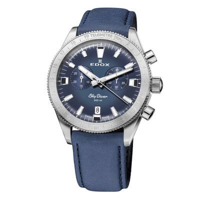 Montre Skydiver Chronograph 10116-3-BUIDN - Edox