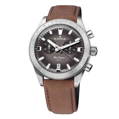 Skydiver Chronograph Watch 10116-3-GRIDN - Edox