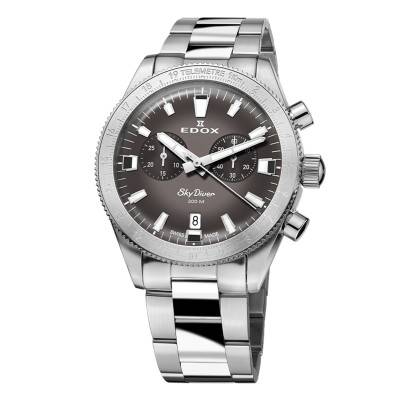 Skydiver Chronograph Watch 10116-3-GRIDN - Edox
