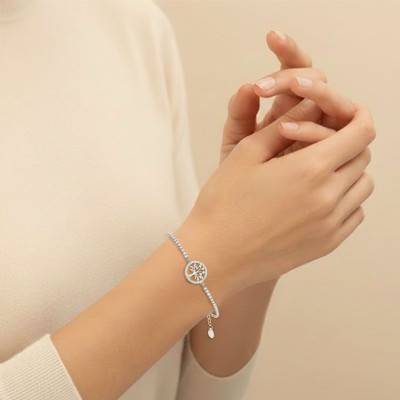 925 Silver Tree of Life Bracelet, Adjustable 16 to 19 cm - LP3679-2/1 - Lotus