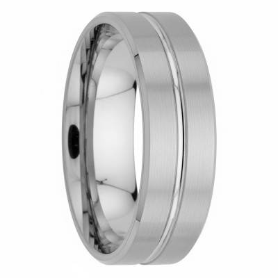 Alliance Ruban Standard Bach Rainurée en Palladium 950, Largeur 6 mm - Viggo Sorensen