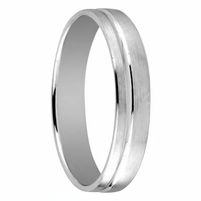 Alliance Ruban Standard en Or Blanc 750, Largeur 4 mm - Fair'Belle