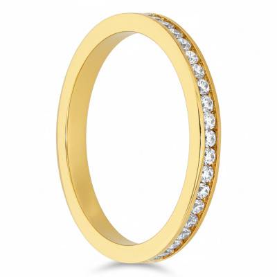 Alliance Sanaga en Or Jaune 750 & Diamants H/P1 ou H/SI1, Largeur 2,30 mm - Gaïa
