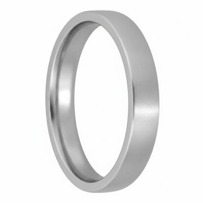 Alliance Ruban Confort Amou-Daria en Platine 950, Largeur de 4 à 6 mm - Fair'Belle