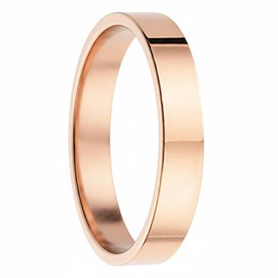 Alliance Ruban Confort en Or Rose 750, Largeur 4 mm - Gaïa