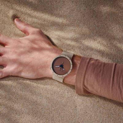 Big Bold Bioceramic Desert Sand Wall Clock SB03C101 - Swatch