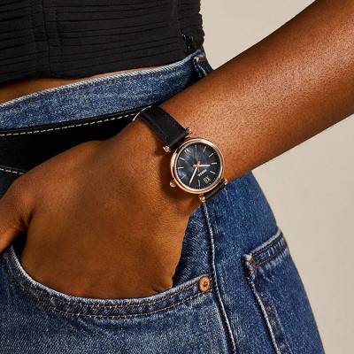 Montre Carlie Mini Cuir Noir ES4700 - Fossil