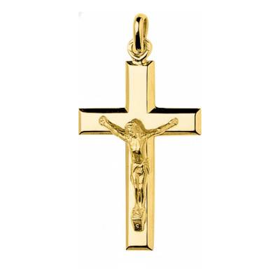 Pendentif Croix Christ en Plaqué Or - Emanessence