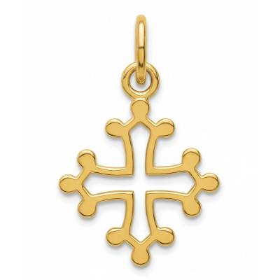Pendentif Croix Occitane en Plaqué Or - Emanessence