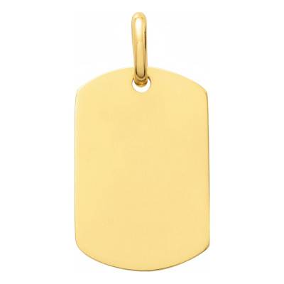 Pendentif Plaque à Graver en Plaqué Or - Emanessence