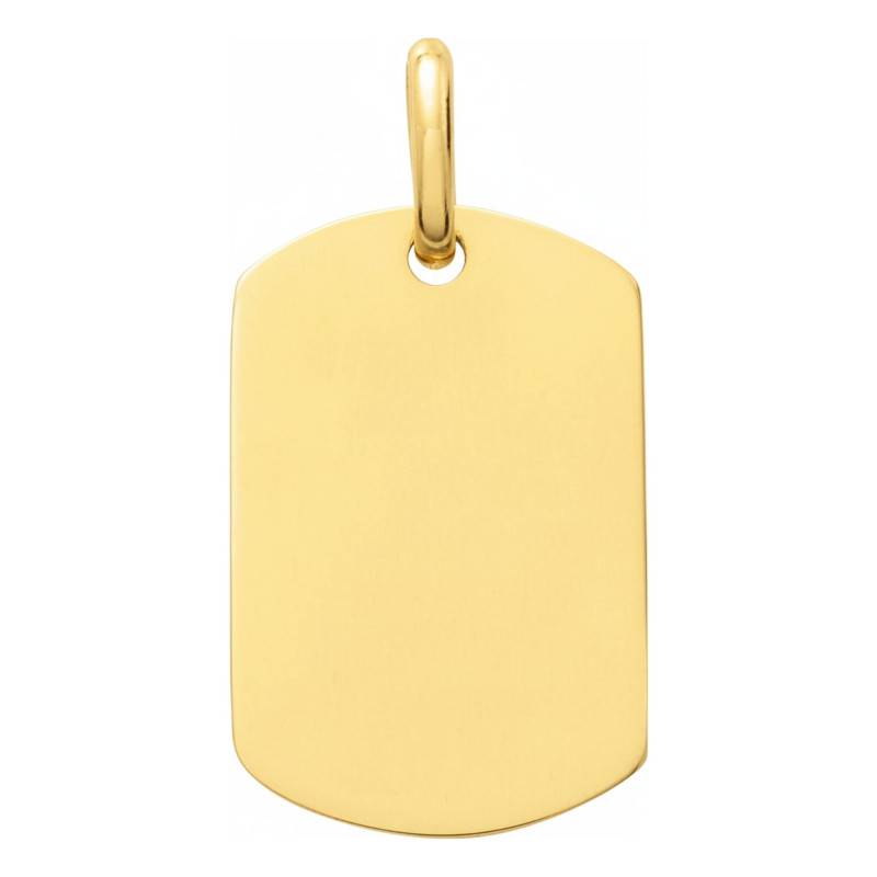 Pendentif Plaque à Graver en Plaqué Or - Emanessence