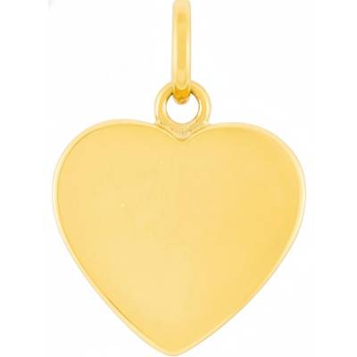 Pendentif Coeur Gravable en Plaqué Or - Emanessence