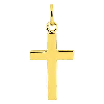 Pendentif Croix Latine 21x19mm en Plaqué Or - Emanessence