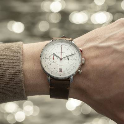 Hamburg Chrono Silver Watch S01-HC10-VI11 - Sternglas