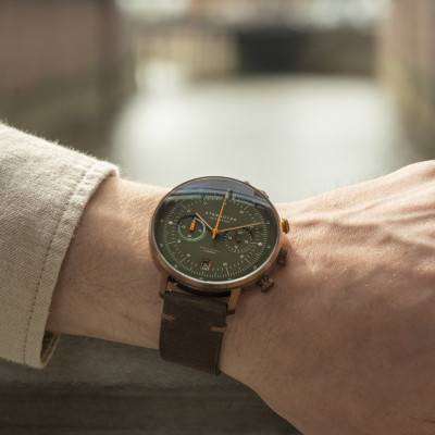 Hamburg Chrono Dark Green Watch S01-HC35-VI17 - Sternglas