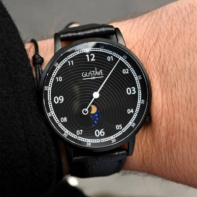 Black & Black Milanese 12H Georges Watch 40mm - Gustave & Cie