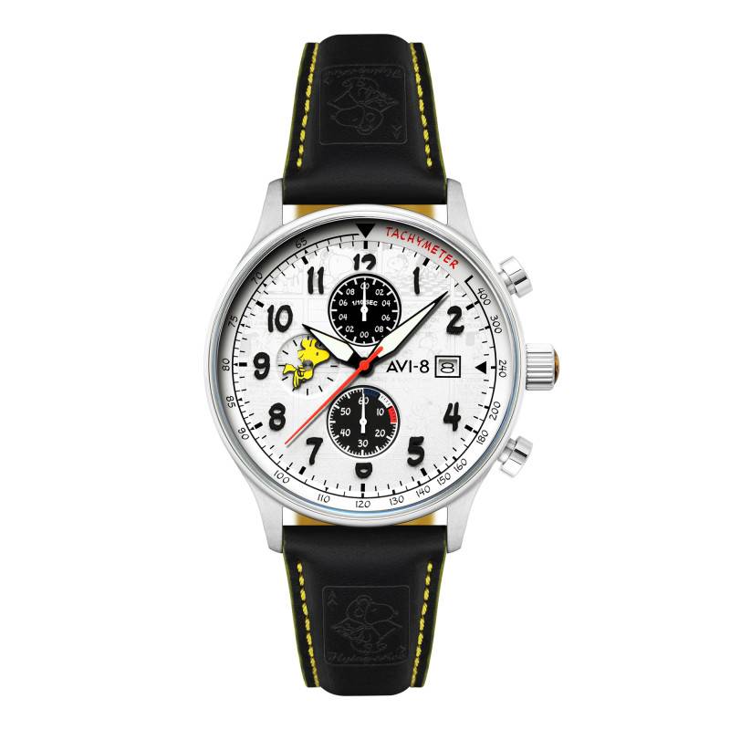 Hawker Hurricane Classic Chronograph Peanuts Snoopy Flying Ace Limited Edition Woodstock White Watch AV-4135-01 - Avi-8