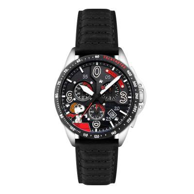 Montre P-51 Mustang Blakeslee Chronograph Peanuts Snoopy Flying Ace Limited Editon Biplane Black AV-4140-01 - Avi-8