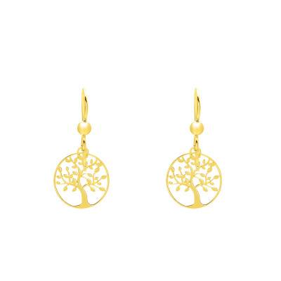 Gold-Plated Tree of Life Drop Earrings - Emanessence