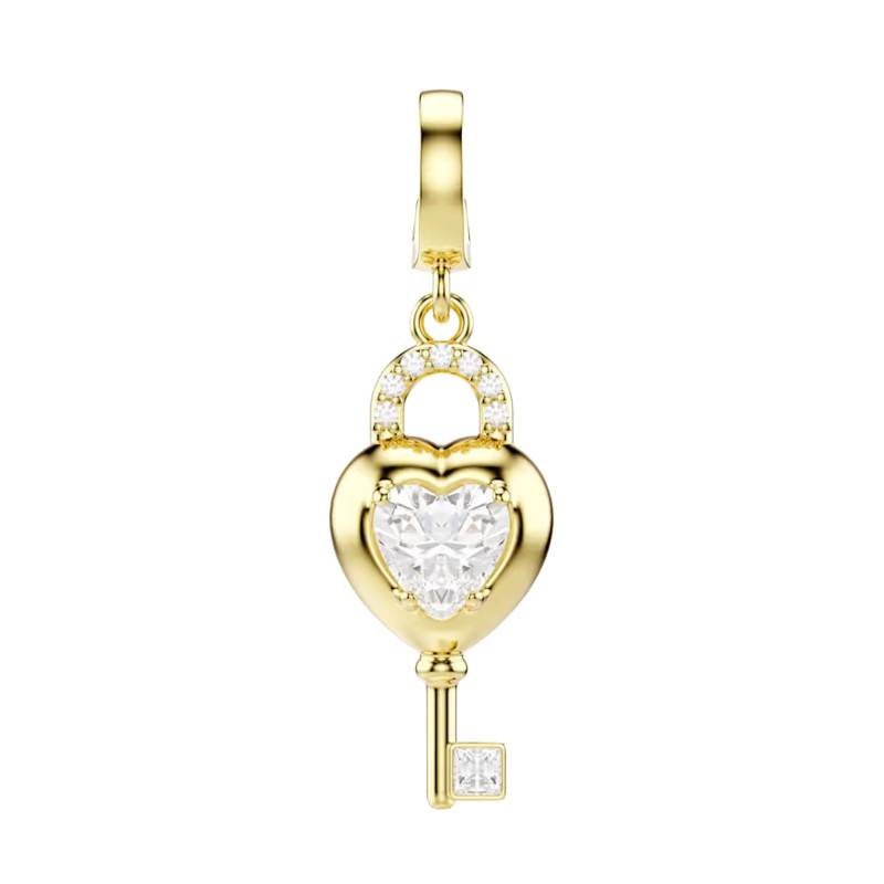 Gold Idyllia Heart Charm Pendant & Zirconia Oxides - 5742959 - Swarovski