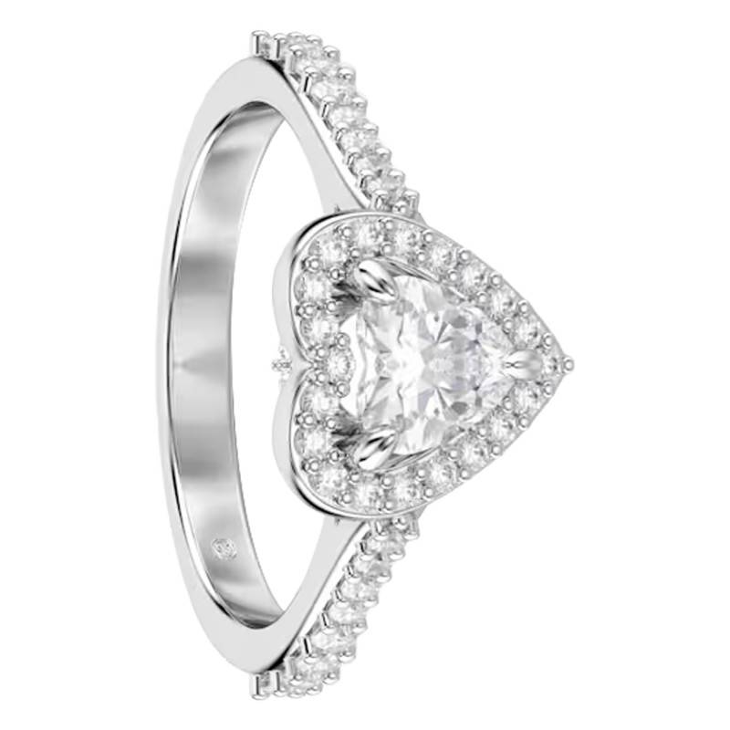 Bague Una Angelic Coeur en Métal Rhodié, Oxyde de Zirconium & Cristaux - 5744047 - Swarovski