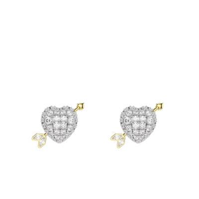Idyllia Gold-Toned & Zirconium Oxides Stud Earrings - 5737298 - Swarovski