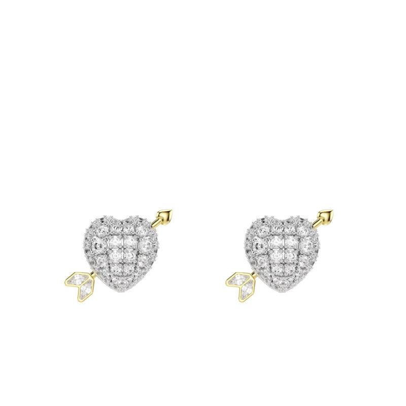 Idyllia Gold-Toned & Zirconium Oxides Stud Earrings - 5737298 - Swarovski